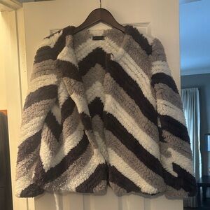 Stella + Lorenzo Striped Teddy Jacket